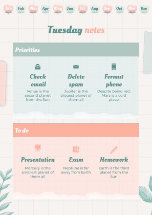 Graph Paper Aesthetic Yearly Planner presentation template 