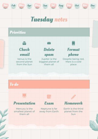 Graph Paper Aesthetic Yearly Planner presentation template 