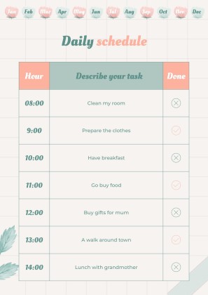 Graph Paper Aesthetic Yearly Planner presentation template 