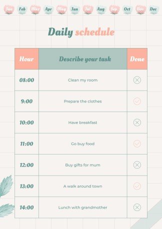 Graph Paper Aesthetic Yearly Planner presentation template 