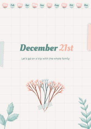 Graph Paper Aesthetic Yearly Planner presentation template 