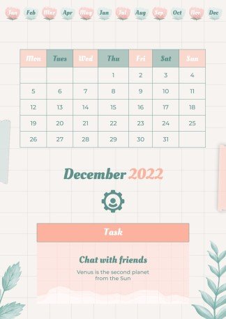 Graph Paper Aesthetic Yearly Planner presentation template 