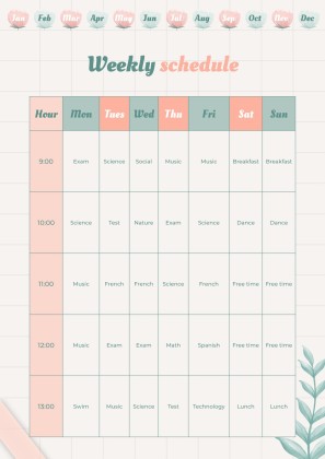 Graph Paper Aesthetic Yearly Planner presentation template 