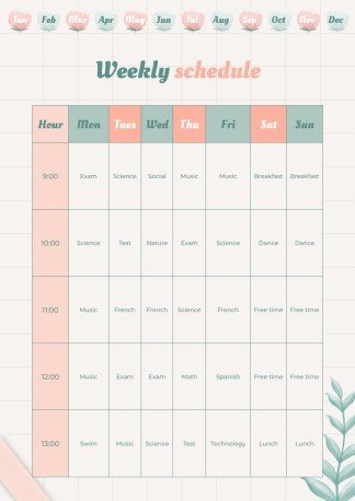 Graph Paper Aesthetic Yearly Planner presentation template 