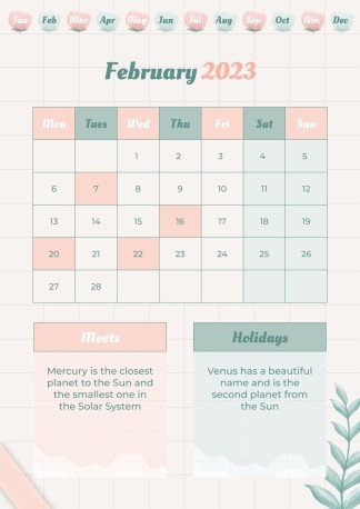 Graph Paper Aesthetic Yearly Planner presentation template 