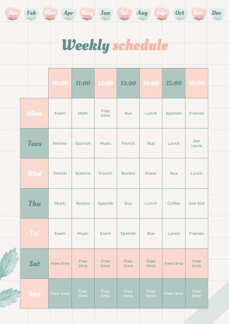 Graph Paper Aesthetic Yearly Planner presentation template 