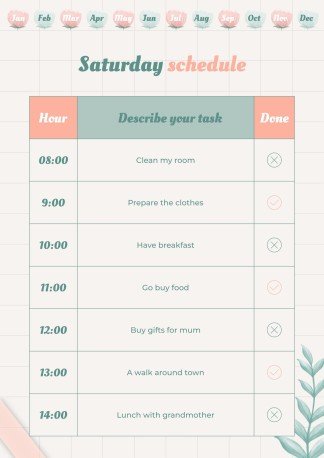 Graph Paper Aesthetic Yearly Planner presentation template 