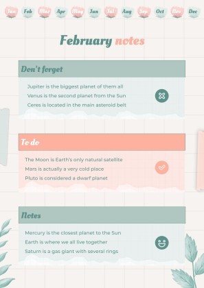 Graph Paper Aesthetic Yearly Planner presentation template 