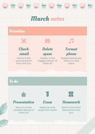 Graph Paper Aesthetic Yearly Planner presentation template 