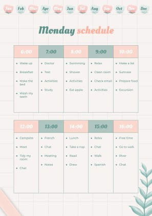 Graph Paper Aesthetic Yearly Planner presentation template 