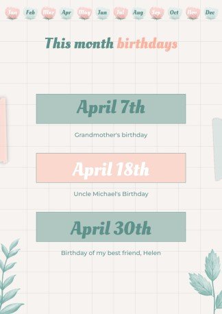 Graph Paper Aesthetic Yearly Planner presentation template 