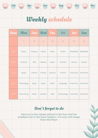 Graph Paper Aesthetic Yearly Planner presentation template 