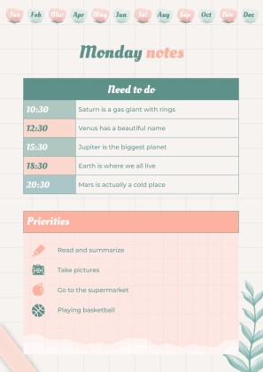 Graph Paper Aesthetic Yearly Planner presentation template 