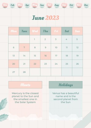 Graph Paper Aesthetic Yearly Planner presentation template 