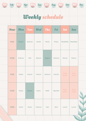 Graph Paper Aesthetic Yearly Planner presentation template 