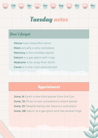 Graph Paper Aesthetic Yearly Planner presentation template 