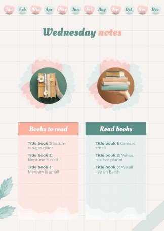 Graph Paper Aesthetic Yearly Planner presentation template 