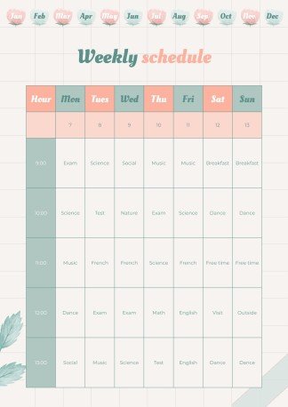Graph Paper Aesthetic Yearly Planner presentation template 
