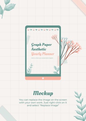 Graph Paper Aesthetic Yearly Planner presentation template 