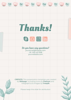 Graph Paper Aesthetic Yearly Planner presentation template 