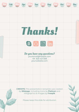 Graph Paper Aesthetic Yearly Planner presentation template 