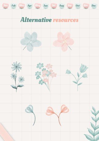 Graph Paper Aesthetic Yearly Planner presentation template 