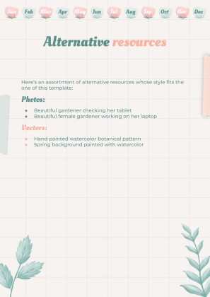 Graph Paper Aesthetic Yearly Planner presentation template 