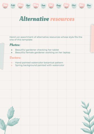 Graph Paper Aesthetic Yearly Planner presentation template 