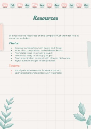 Graph Paper Aesthetic Yearly Planner presentation template 