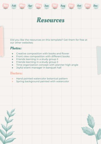 Graph Paper Aesthetic Yearly Planner presentation template 