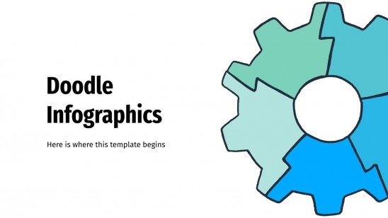 Plantilla de presentación Infografías con doodles