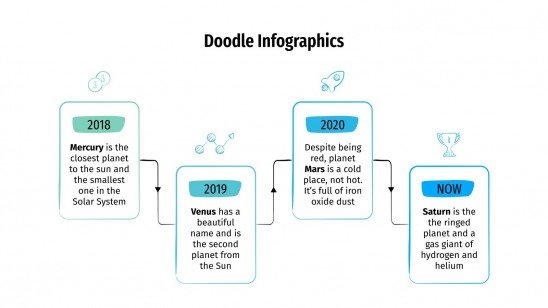 Plantilla de presentación Infografías con doodles