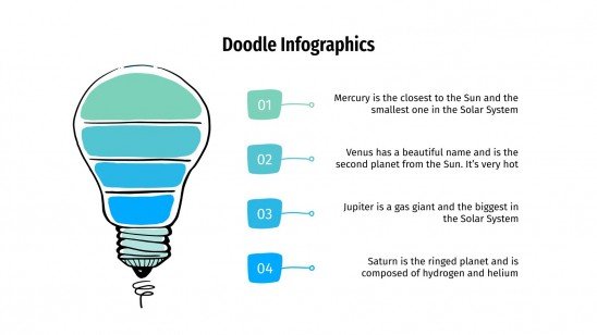Plantilla de presentación Infografías con doodles