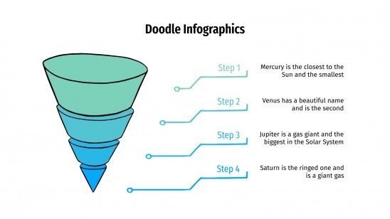 Plantilla de presentación Infografías con doodles