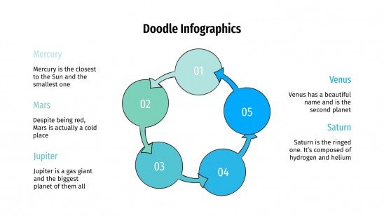 Plantilla de presentación Infografías con doodles