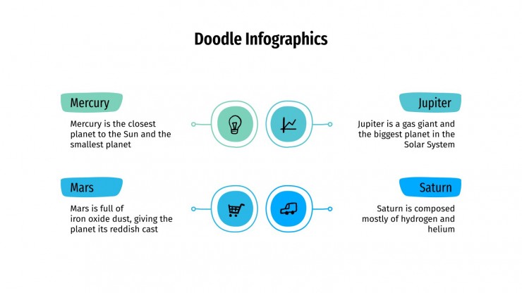Plantilla de presentación Infografías con doodles