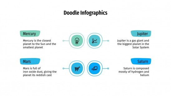 Plantilla de presentación Infografías con doodles
