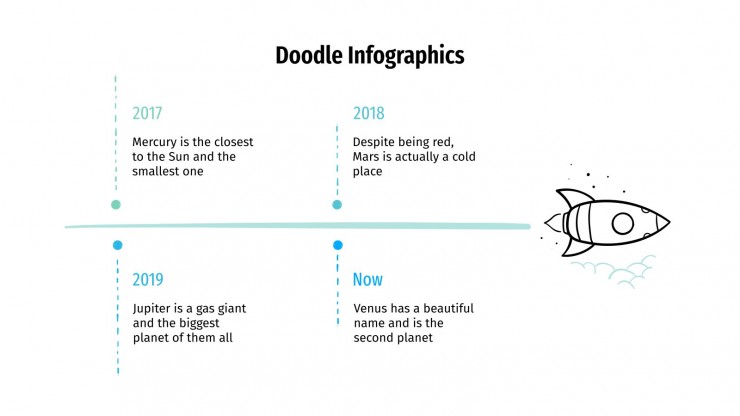 Plantilla de presentación Infografías con doodles