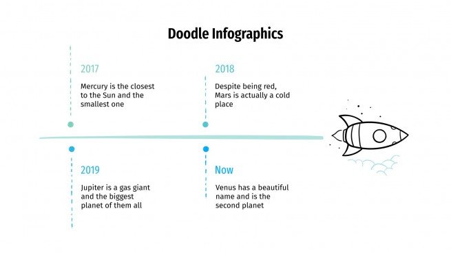 Plantilla de presentación Infografías con doodles
