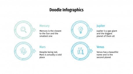 Plantilla de presentación Infografías con doodles