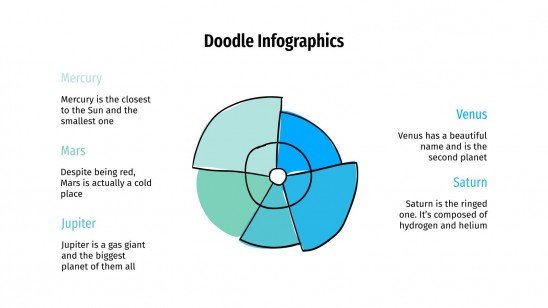 Plantilla de presentación Infografías con doodles