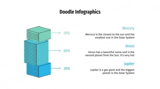 Plantilla de presentación Infografías con doodles