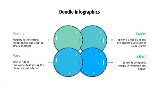 Plantilla de presentación Infografías con doodles