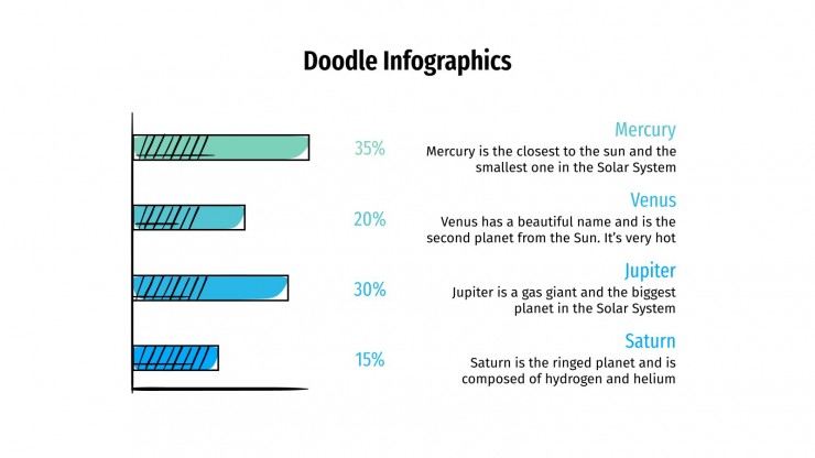 Plantilla de presentación Infografías con doodles