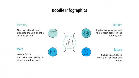 Plantilla de presentación Infografías con doodles