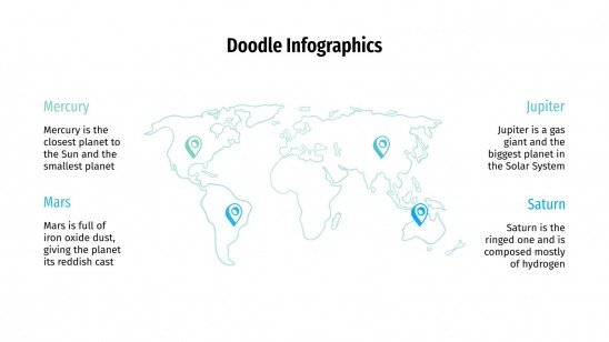 Plantilla de presentación Infografías con doodles