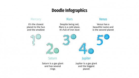 Plantilla de presentación Infografías con doodles