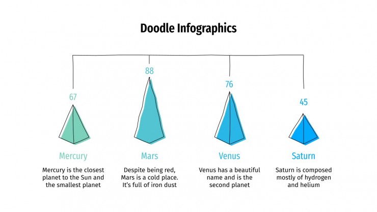Plantilla de presentación Infografías con doodles