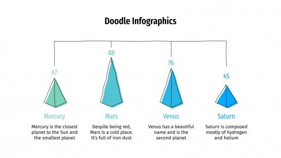Plantilla de presentación Infografías con doodles