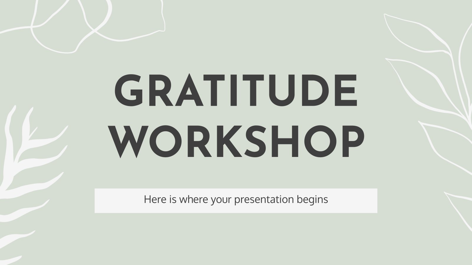 Gratitude Workshop presentation template 